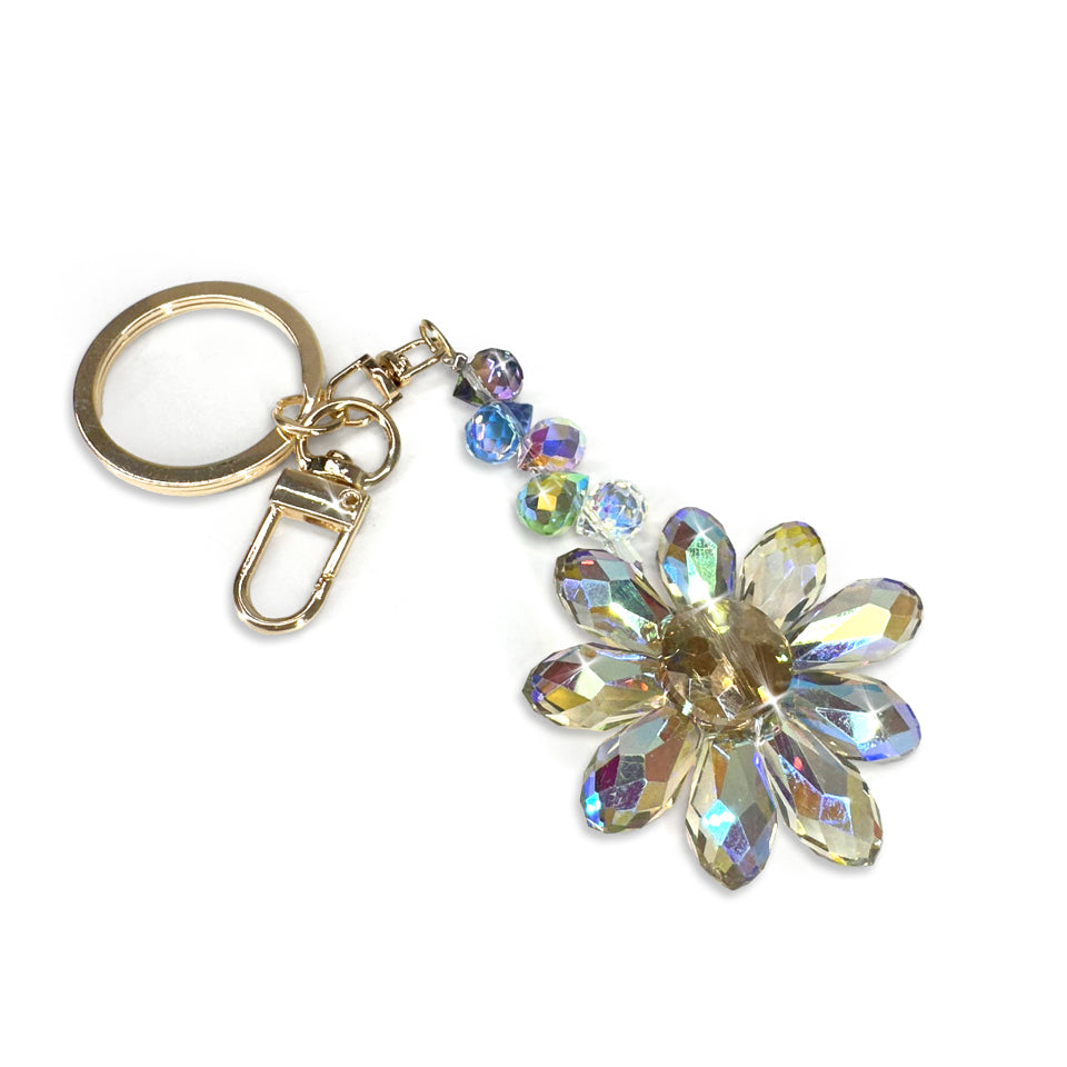 CRYSTAL DAISY KEYCHAIN MULTI