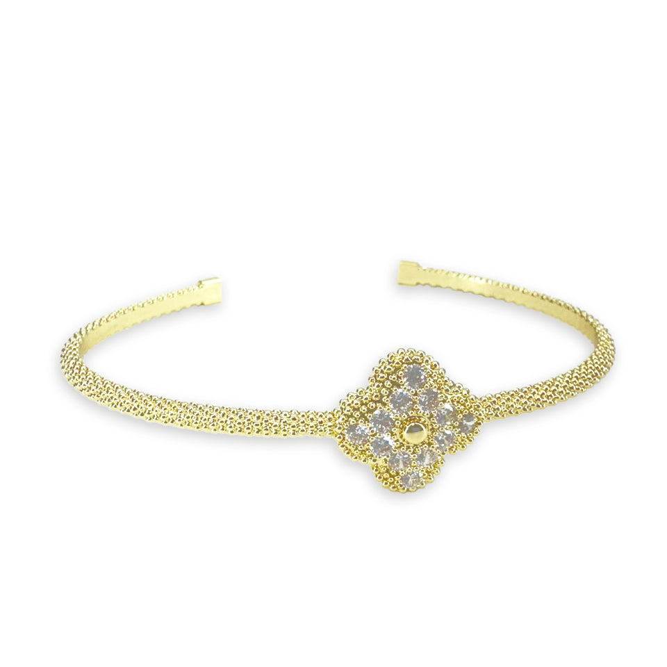 BRACELET GOLD CLOVER STACKABLE