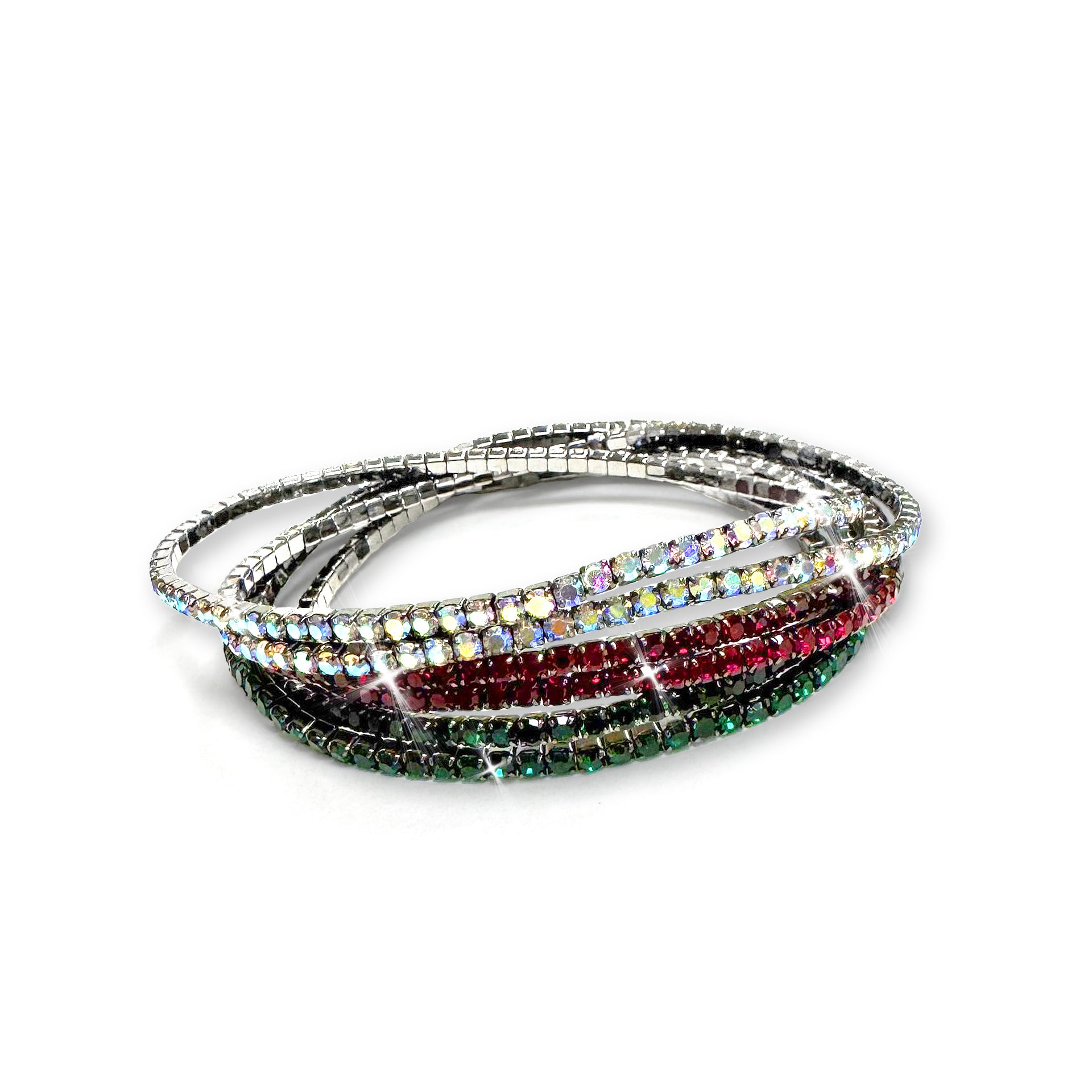 STRETCH CRYSTAL BRACELETS BLACK AB