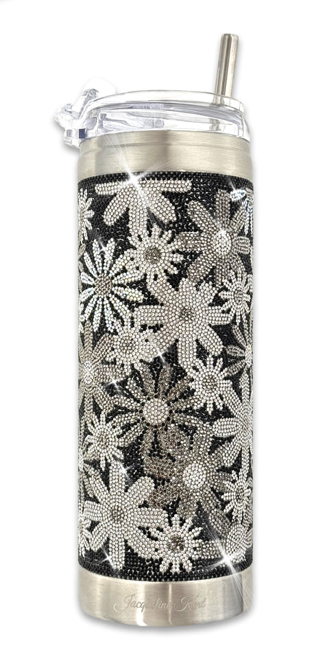 FLOWER POWER TUMBLER COLLECTION BLACK