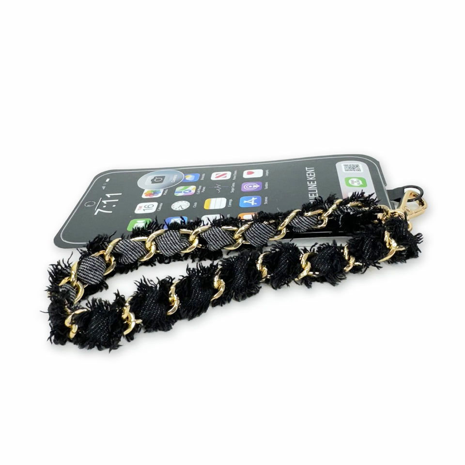 LUX SHORT PHONE LANYARD BLACK