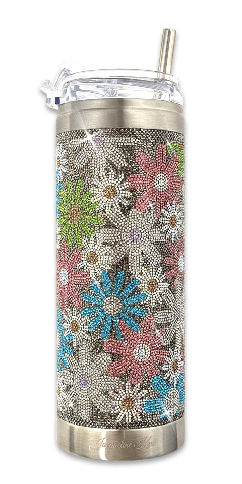 FLOWER POWER TUMBLER COLLECTION HEMATITE