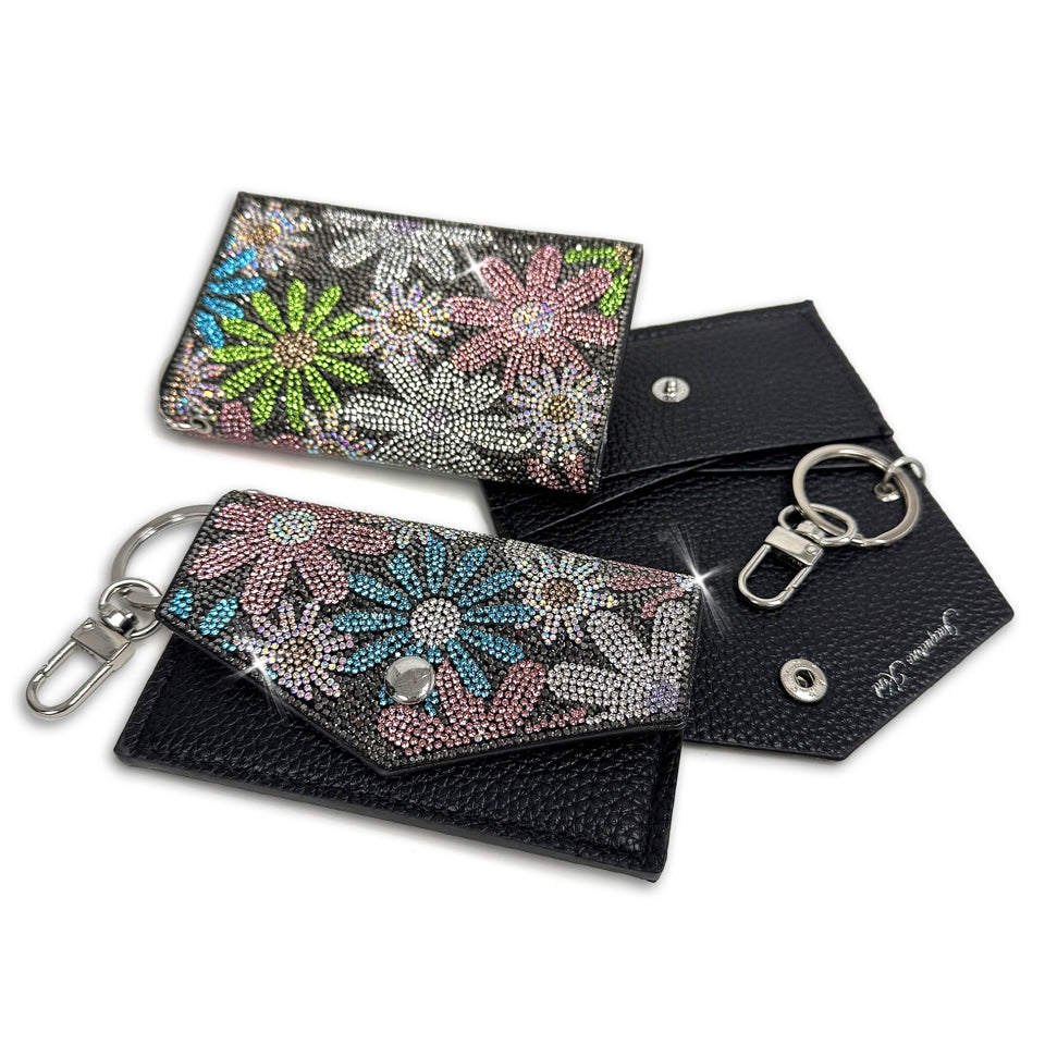 FLOWER POWER COLLECTION CARD PURSE HEMATITE