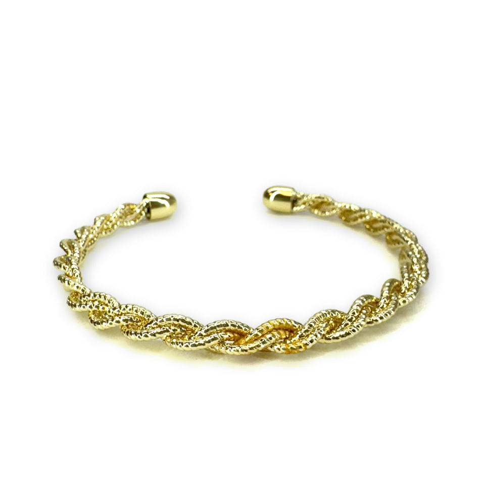 BRACELET GOLD BRAID STACKABLE