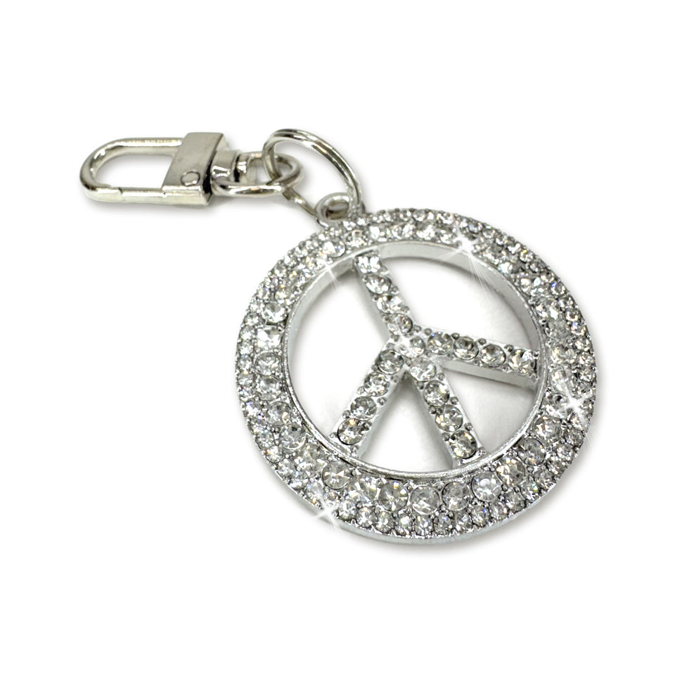 PEACE SIGN CHARM SILVER