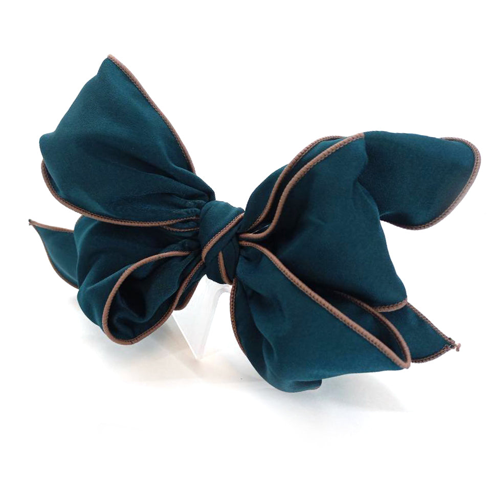 HAIRBAND PIPING BOW BLUE