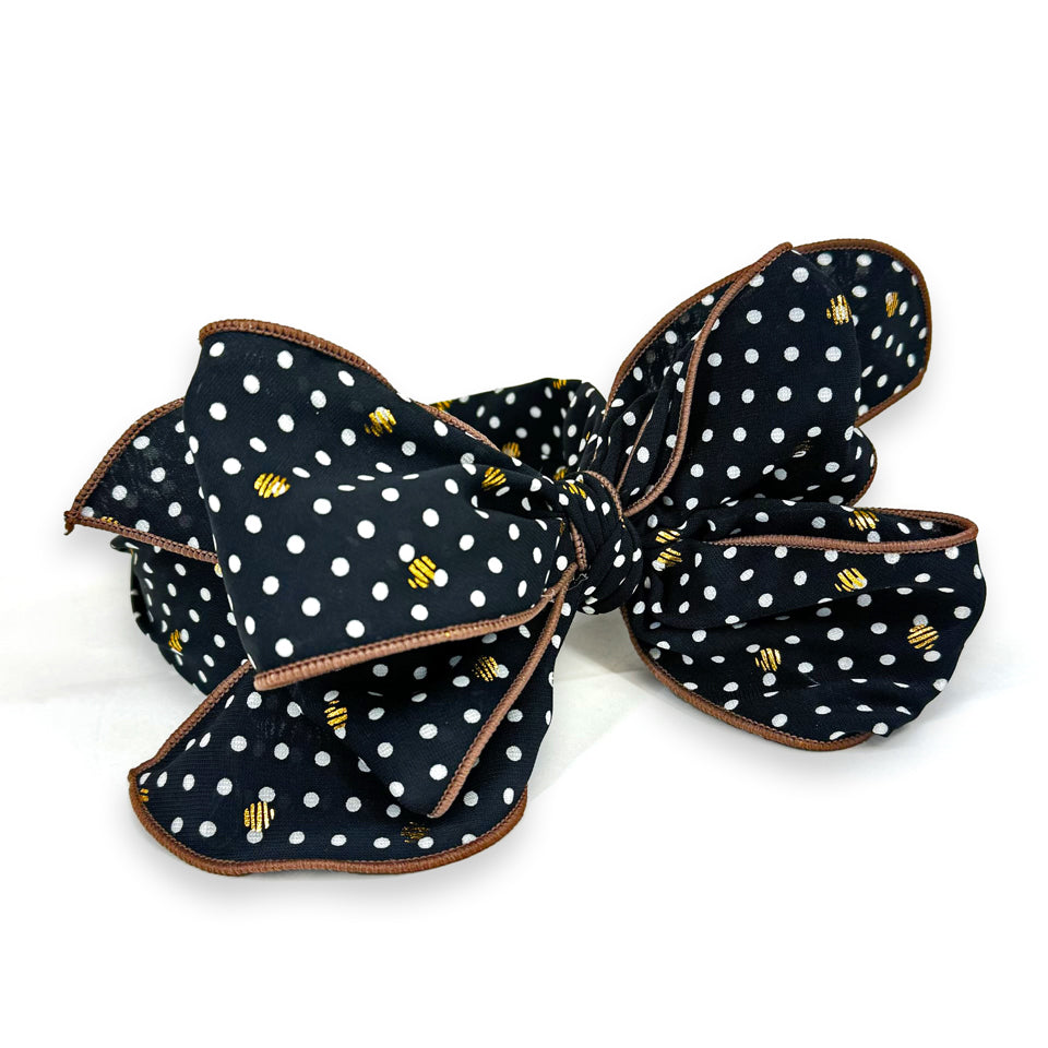 HAIRBAND POLKA DOT BLACK