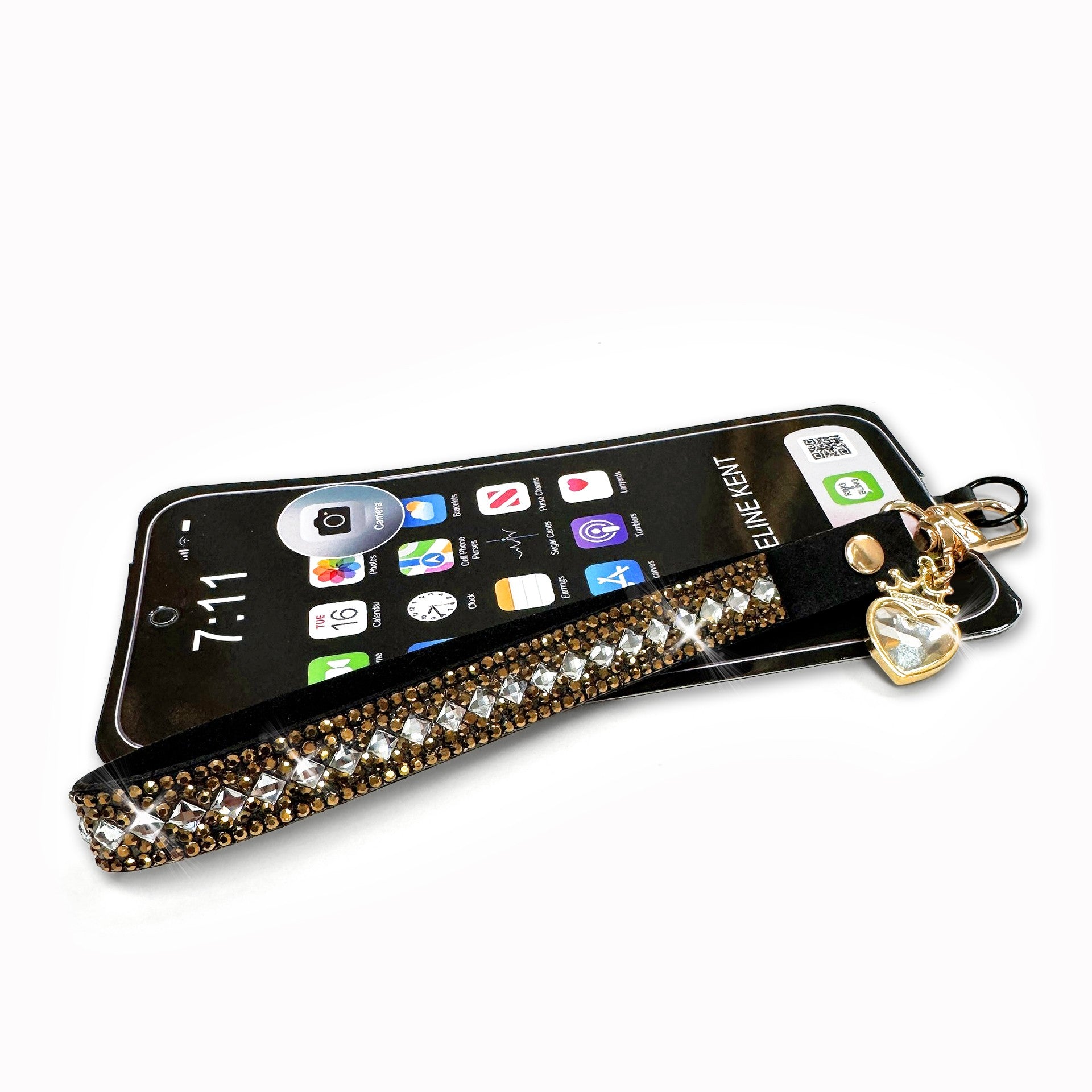 Jacqueline Kent Phone Wrist Lanyard – Gold & Black