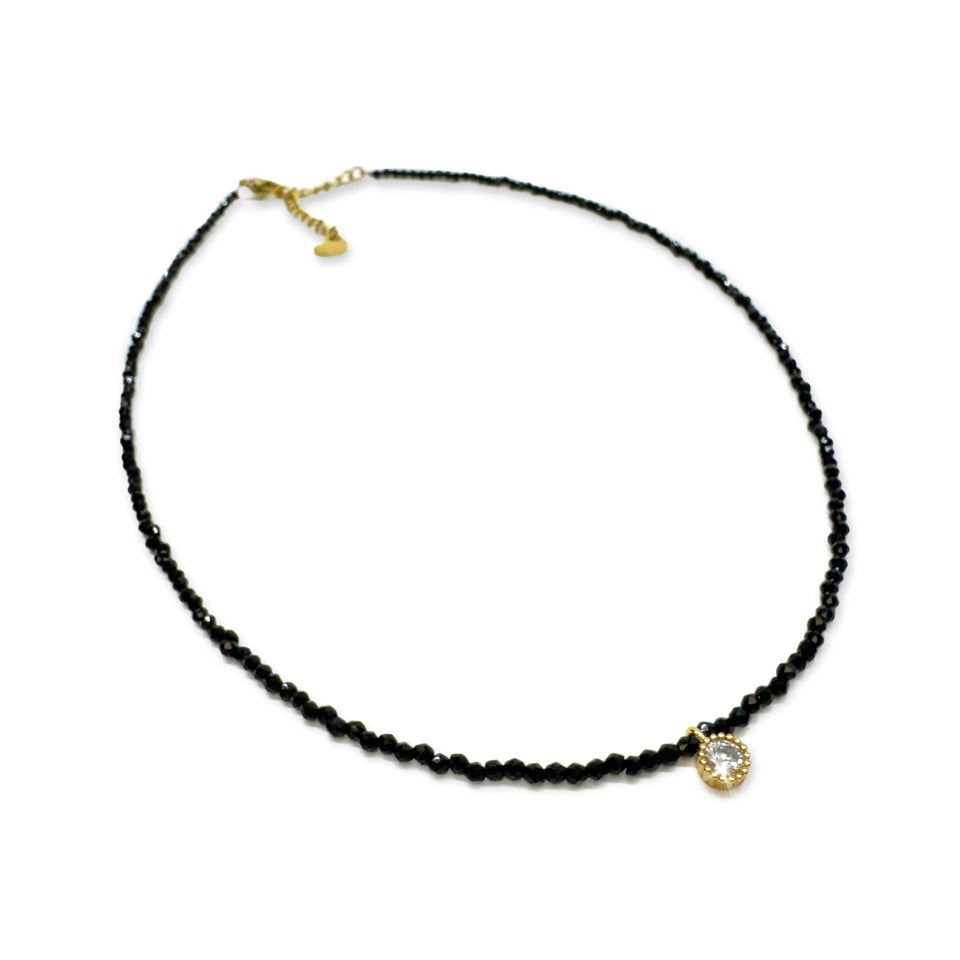 NECKLACE MIDNIGHT SOLATAIRE BLACK