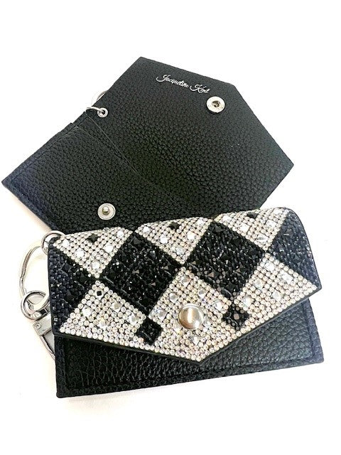 STARRY NIGHT CARD WALLET SILVER BLACK