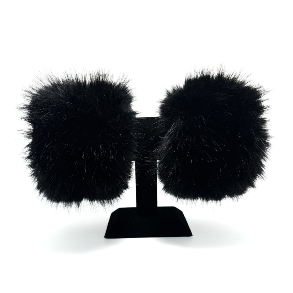 FAUX FUR FANTASY - COUTURE CUFFS BLACK