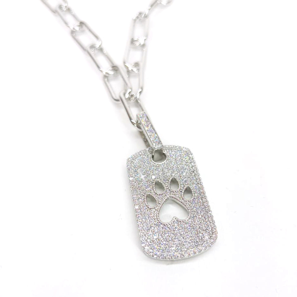 NECKLACE UNCONDITIONAL LOVE PAW SILVER