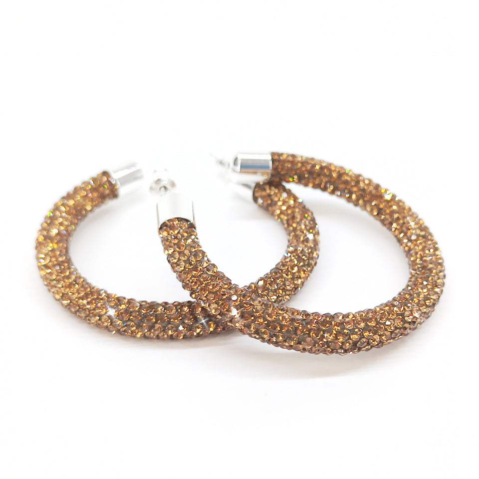 EARRING COGNAC HOOP