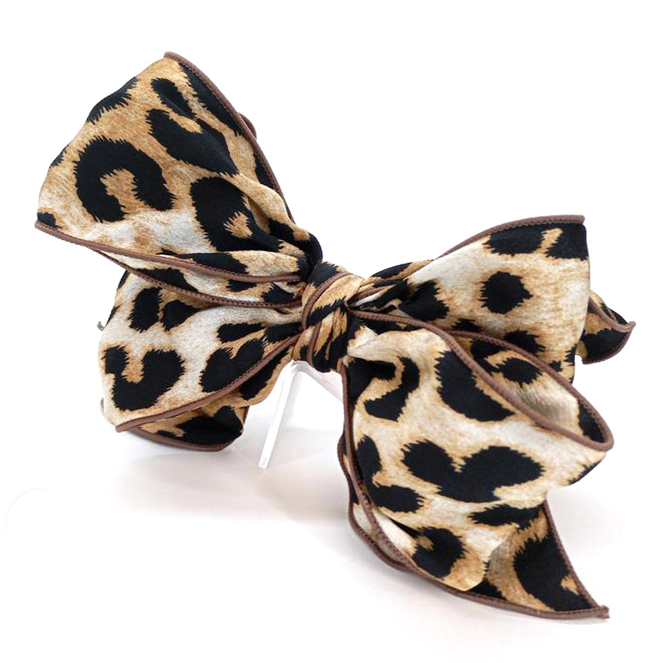 HAIRBAND LEOPARD BROWN BLACK