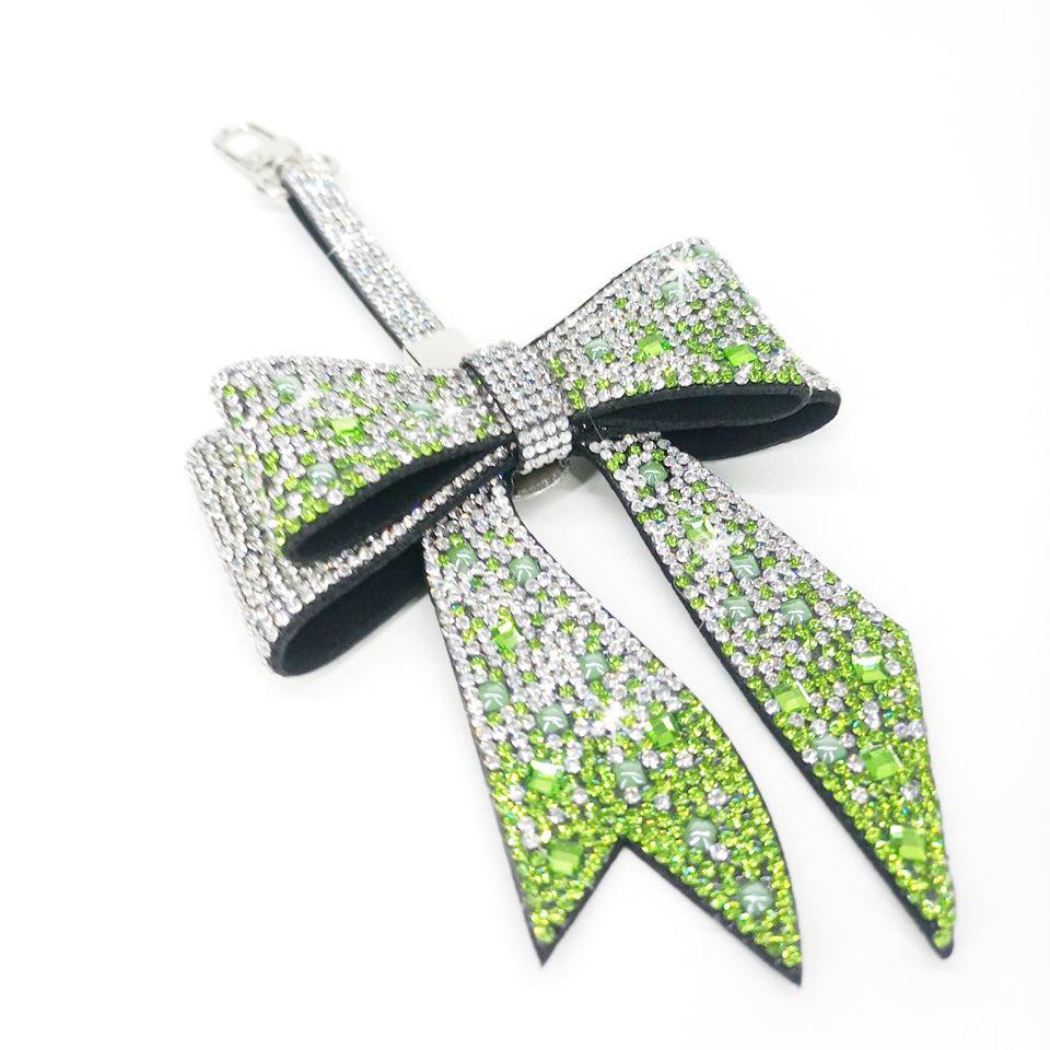 ROYAL GARDEN PARTY COLLECTION BOW PURSE CHARM GREEN OMBRE