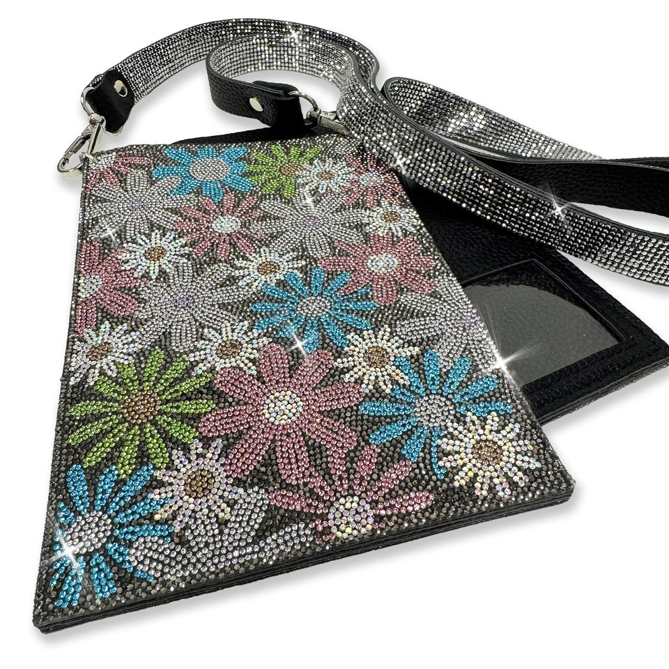 FLOWER POWER COLLECTION CELLPHONE PURSE HEMATITE