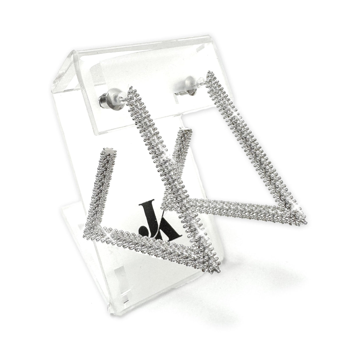 EARRING TRIANGLE SILVER