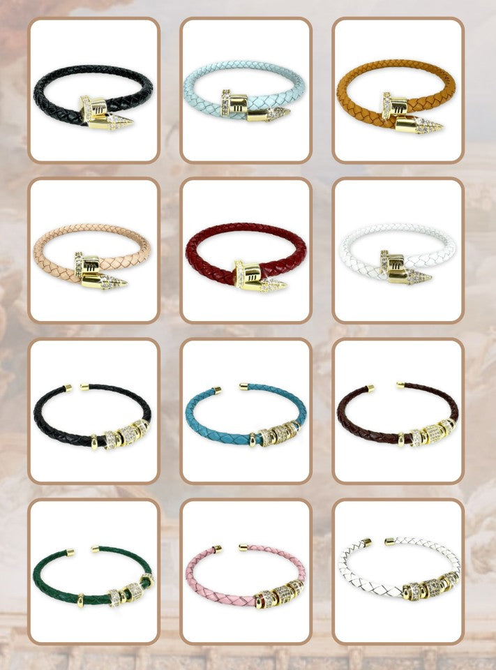 FLEX LEATHER STACKABLE BRACELET ASSORTMENT